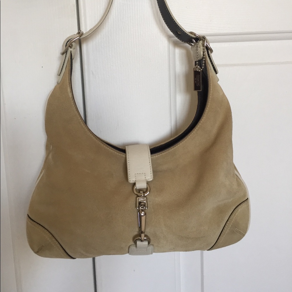 Suede Coach hobo